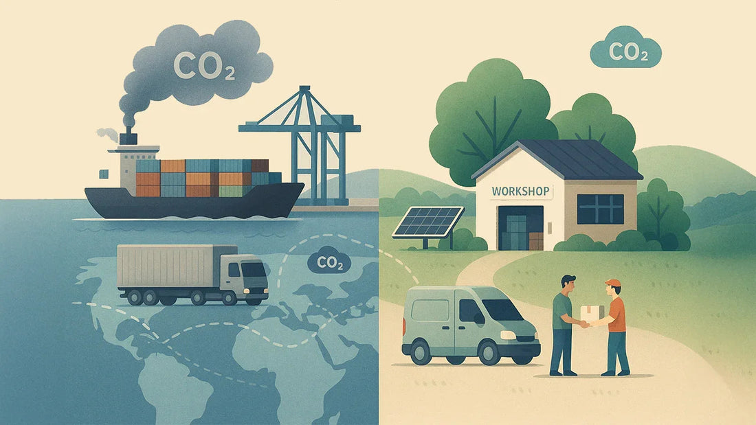 Comparaison empreinte carbone : transport global vs. production locale écoresponsable
