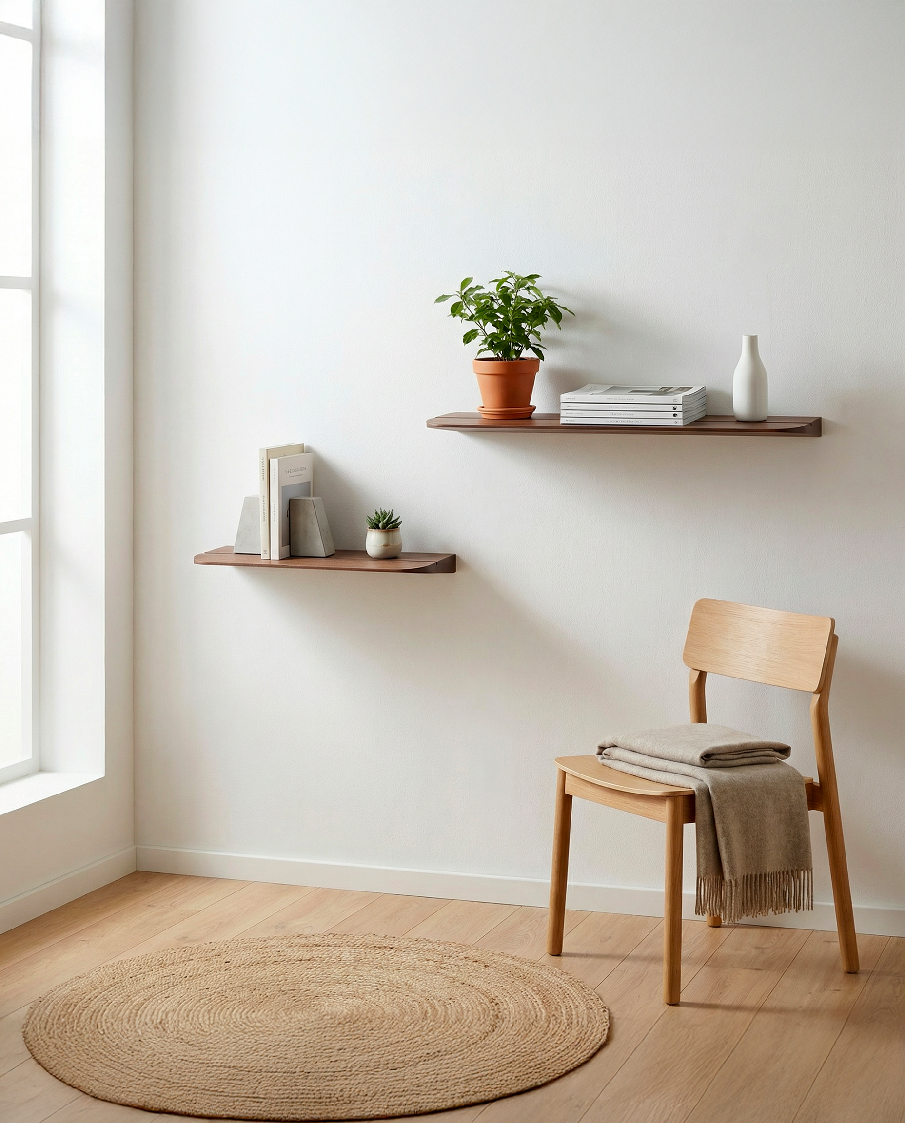 Sillon - Étagères en chêne naturel & teinté